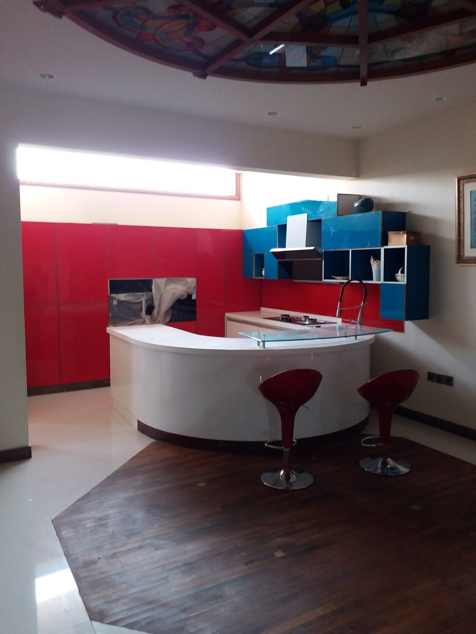 Curved Villa Kitchen DOHS Karachi